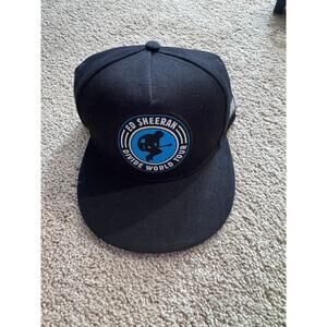 NWOT Ed Sheeran Divide World Tour Band Snapback Hat Black Baseball Cap One Size